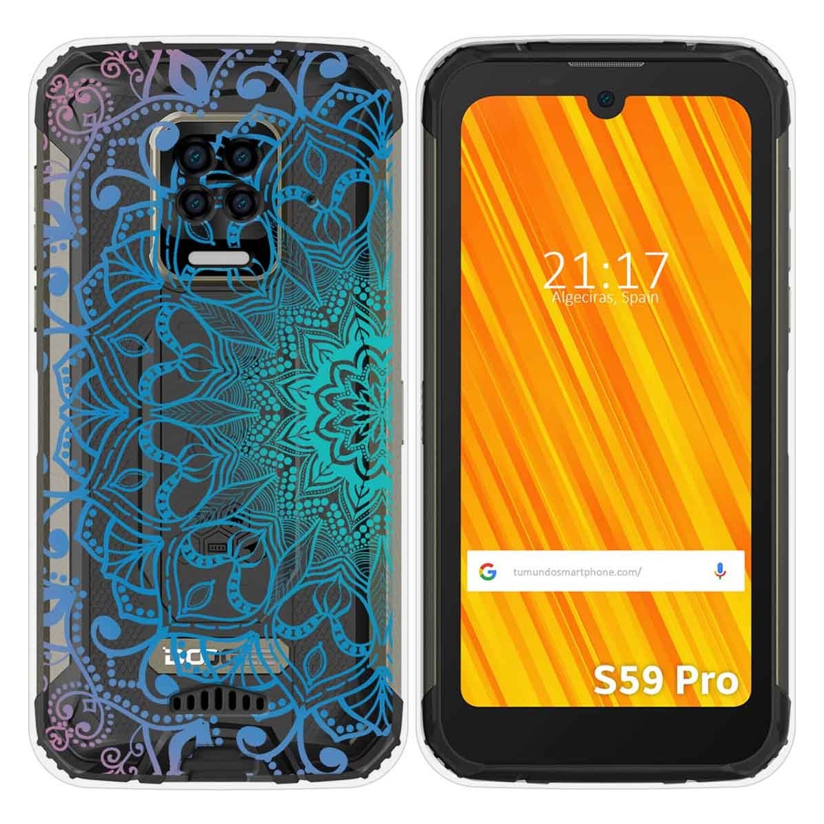 Funda Gel Transparente para Doogee S59 Pro diseño Mandala Dibujos