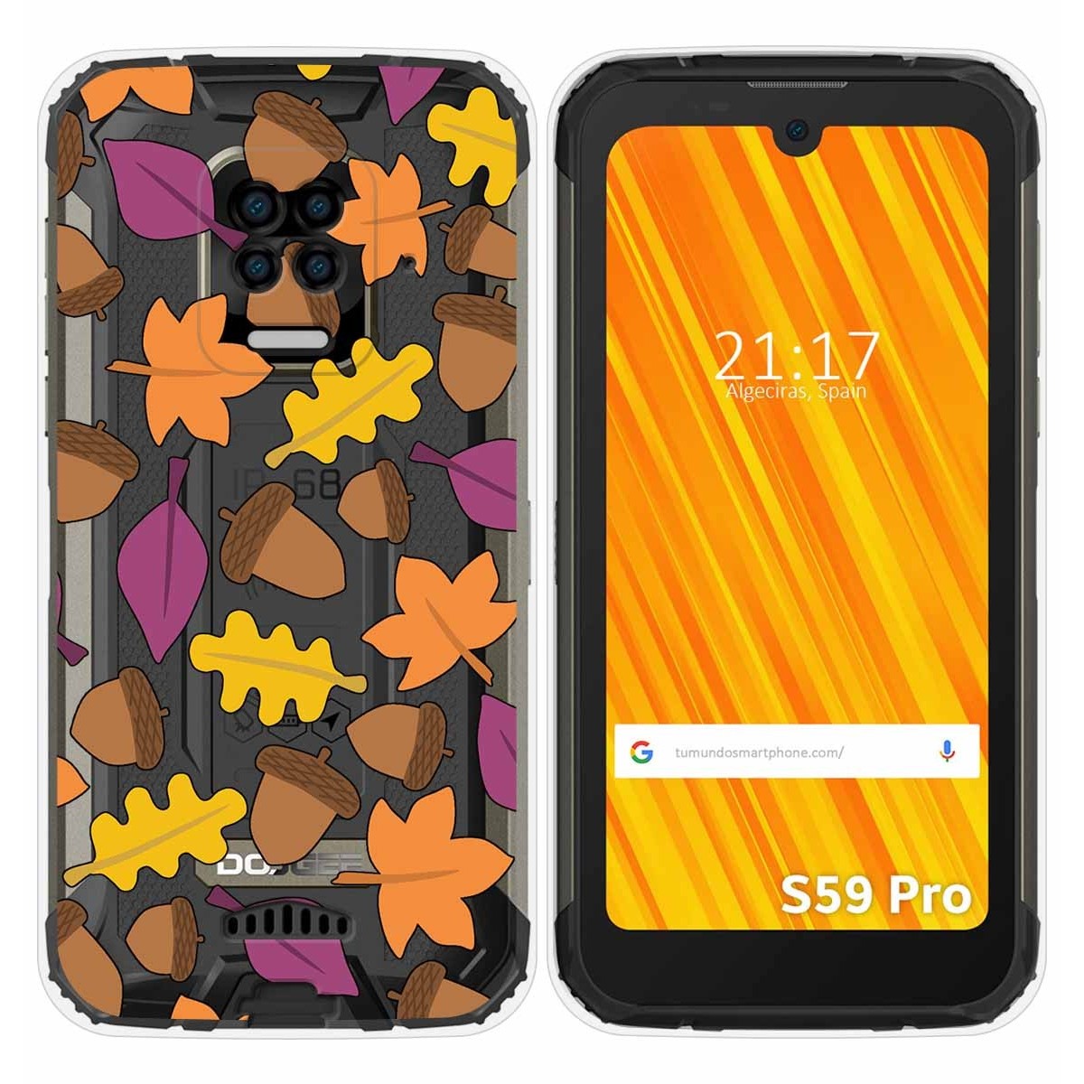 Funda Gel Transparente para Doogee S59 Pro diseño Otoño Dibujos