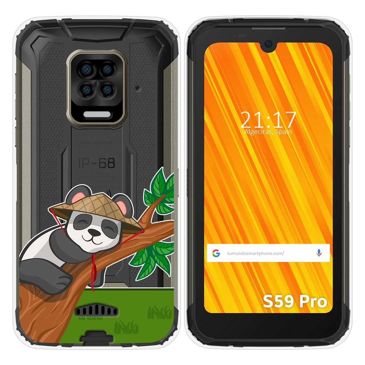 Funda Gel Transparente para Doogee S59 Pro diseño Panda Dibujos