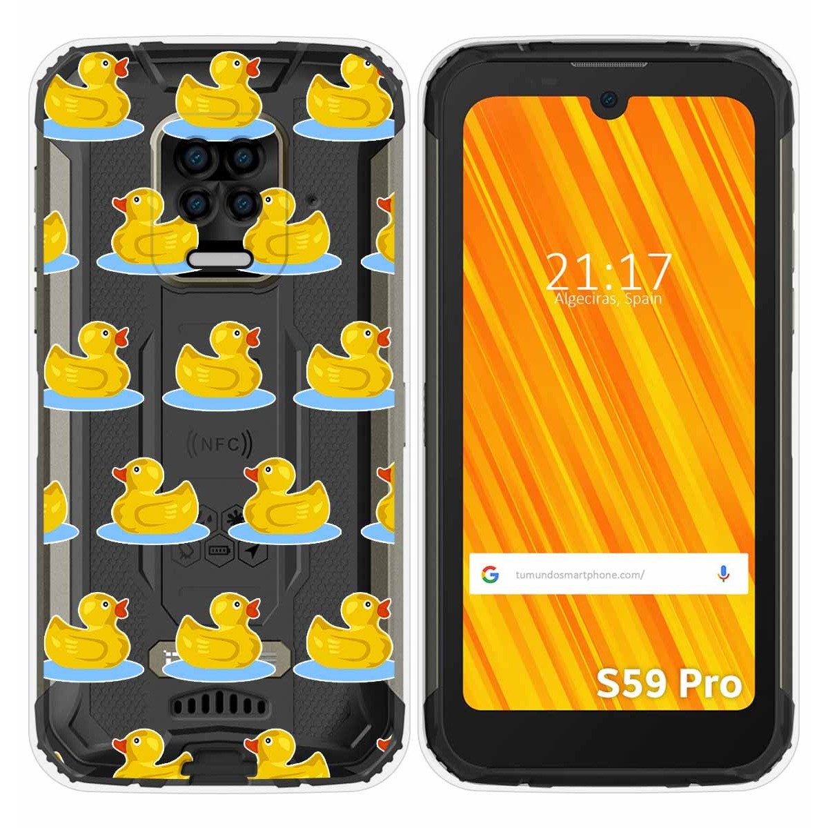 Funda Gel Transparente para Doogee S59 Pro diseño Pato Dibujos