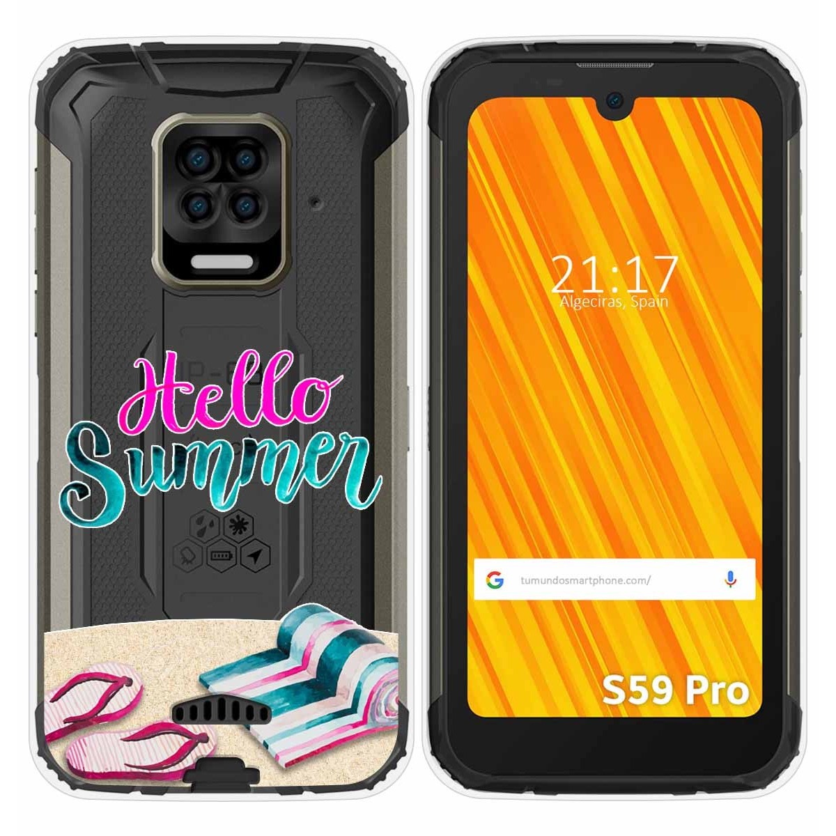 Funda Gel Transparente para Doogee S59 Pro diseño Summer Dibujos
