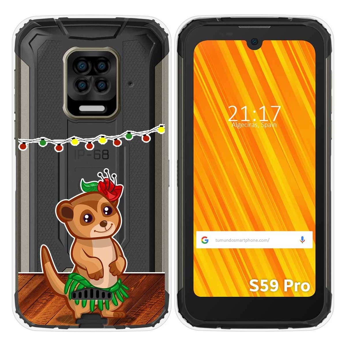 Funda Gel Transparente para Doogee S59 Pro diseño Suricata Dibujos
