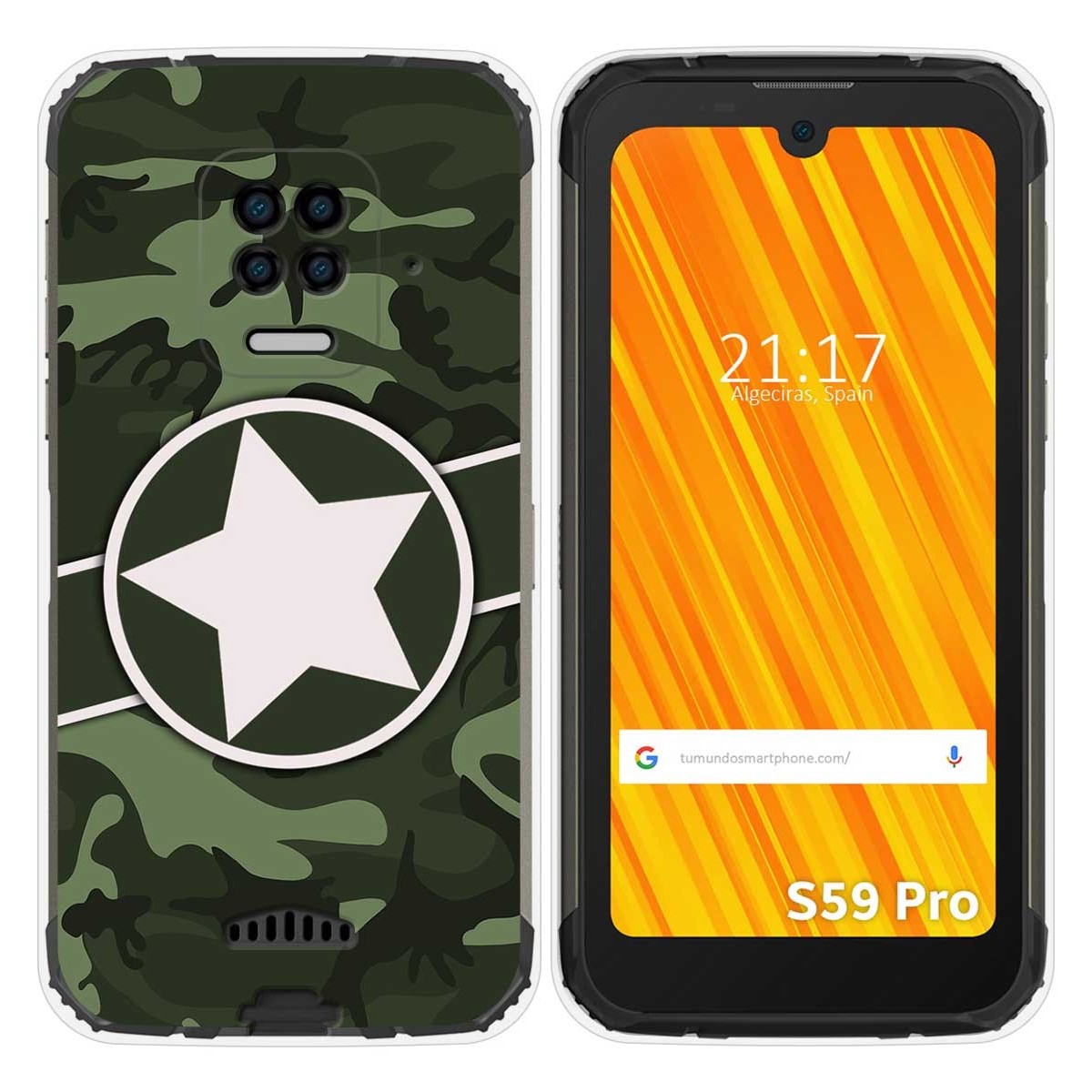 Funda Gel Tpu para Doogee S59 Pro diseño Camuflaje 01 Dibujos