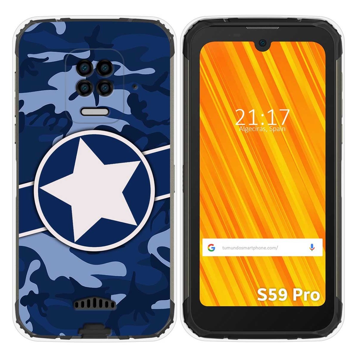 Funda Gel Tpu para Doogee S59 Pro diseño Camuflaje 03 Dibujos