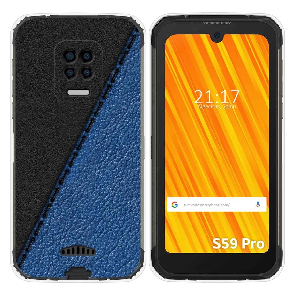 Funda Gel Tpu para Doogee S59 Pro diseño Cuero 02 Dibujos