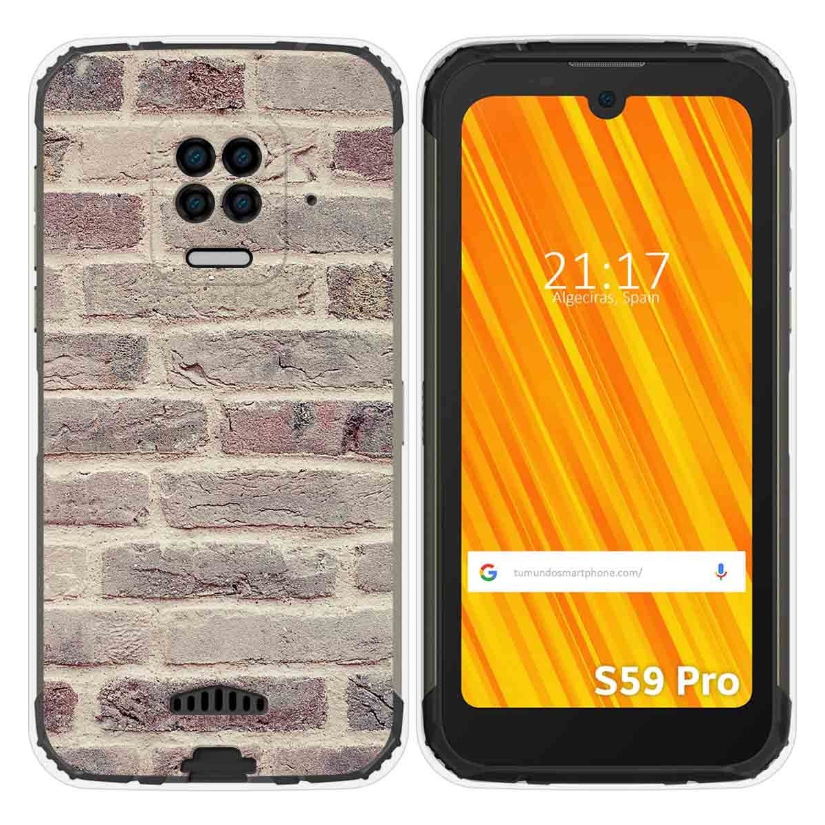 Funda Gel Tpu para Doogee S59 Pro diseño Ladrillo 01 Dibujos