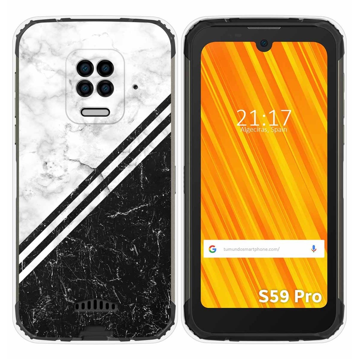 Funda Gel Tpu para Doogee S59 Pro diseño Mármol 01 Dibujos