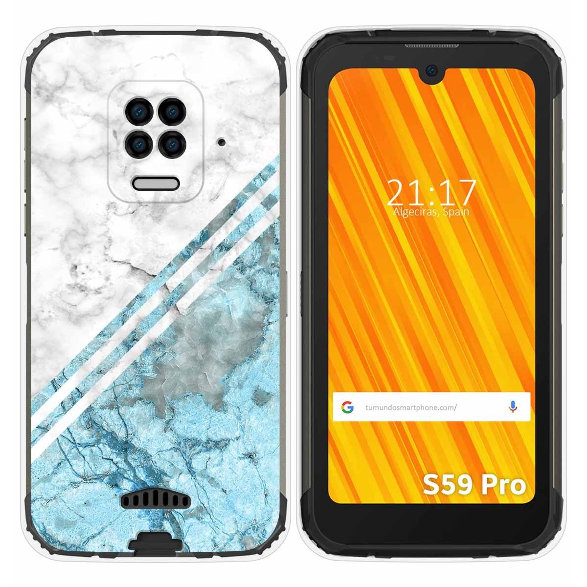 Funda Gel Tpu para Doogee S59 Pro diseño Mármol 02 Dibujos
