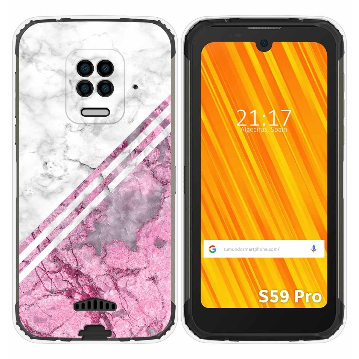 Funda Gel Tpu para Doogee S59 Pro diseño Mármol 03 Dibujos