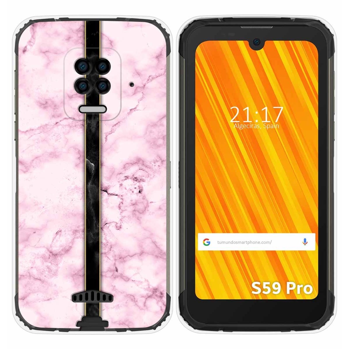 Funda Gel Tpu para Doogee S59 Pro diseño Mármol 04 Dibujos
