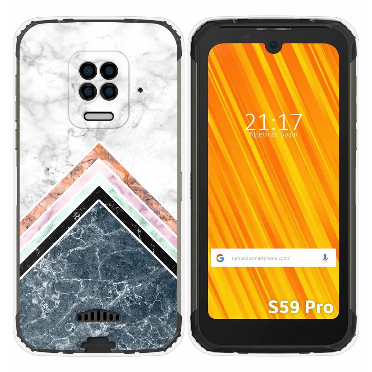 Funda Gel Tpu para Doogee S59 Pro diseño Mármol 05 Dibujos