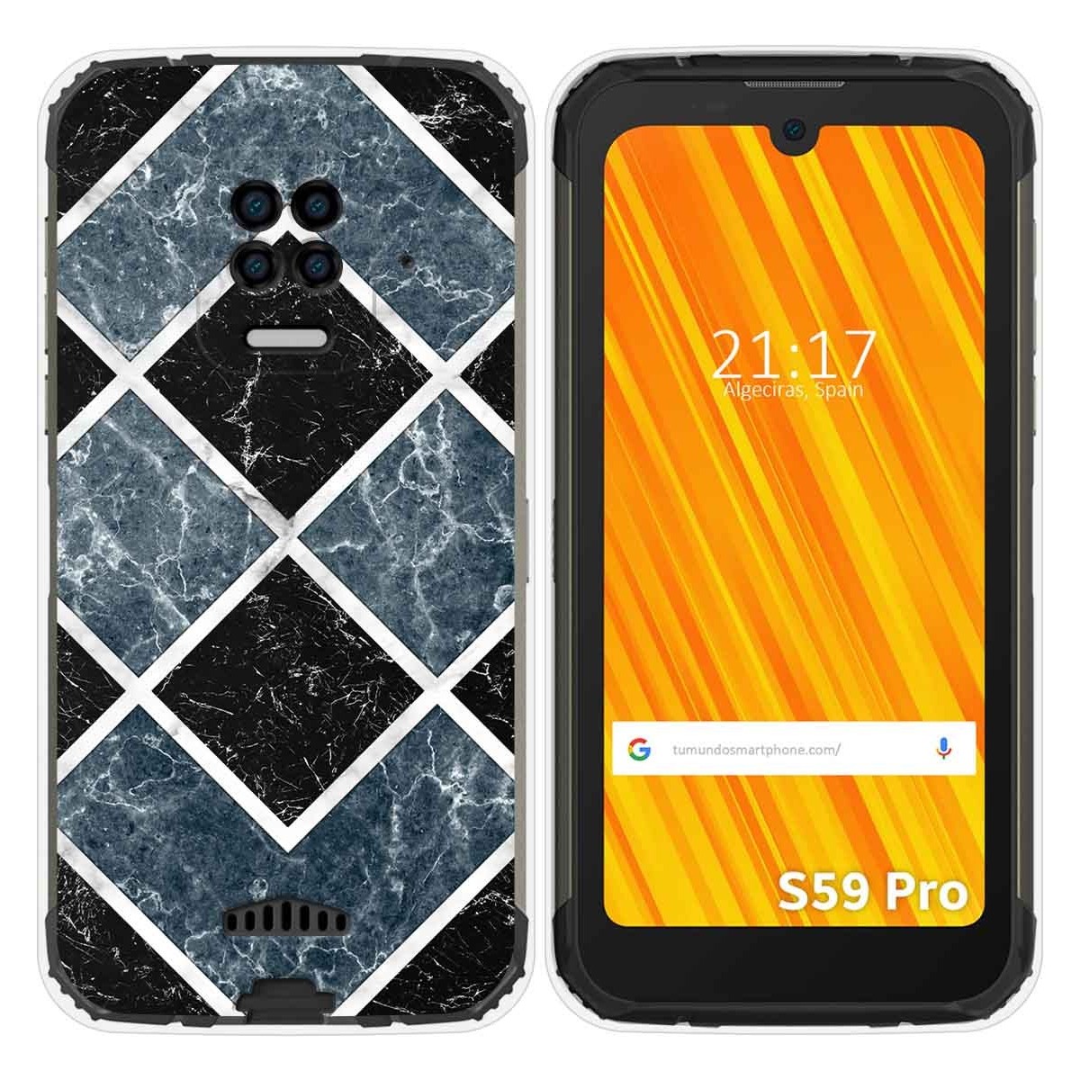 Funda Gel Tpu para Doogee S59 Pro diseño Mármol 06 Dibujos