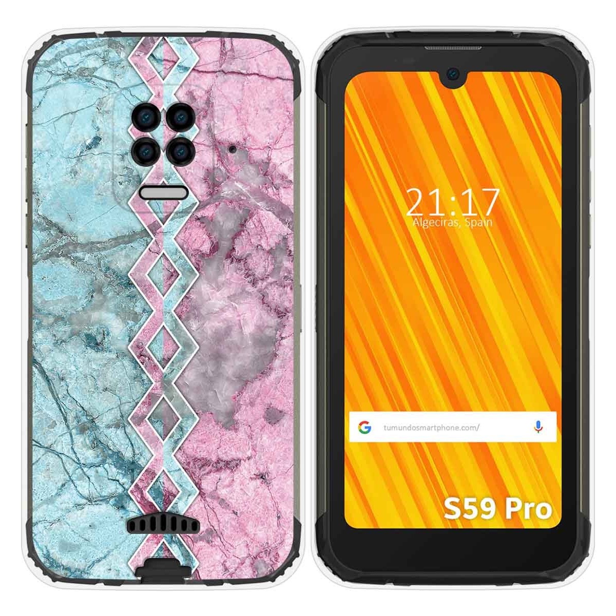 Funda Gel Tpu para Doogee S59 Pro diseño Mármol 08 Dibujos