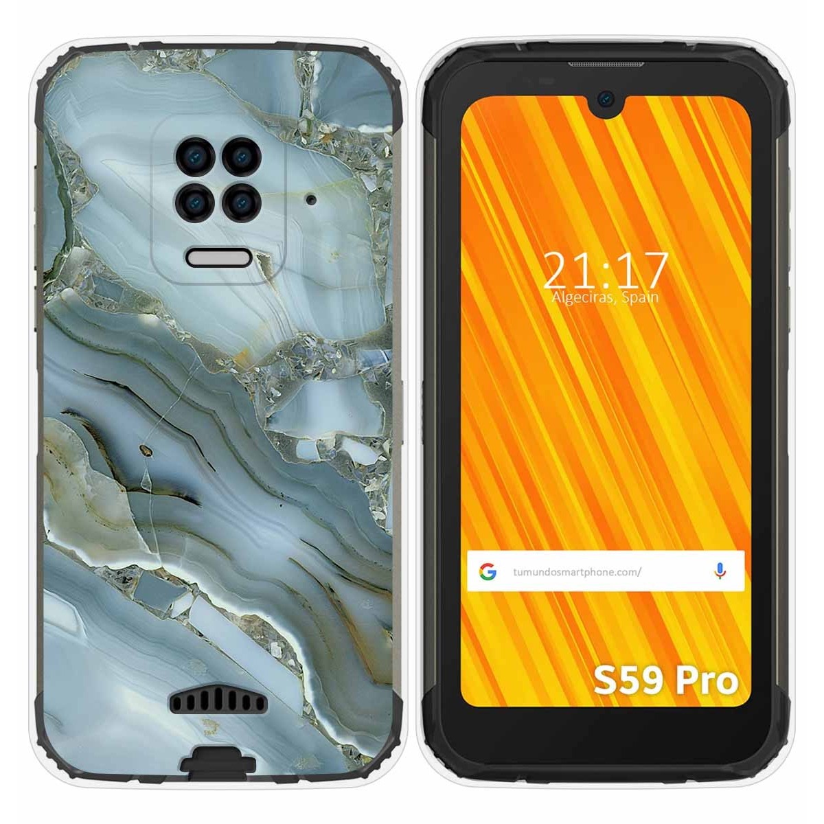 Funda Gel Tpu para Doogee S59 Pro diseño Mármol 09 Dibujos