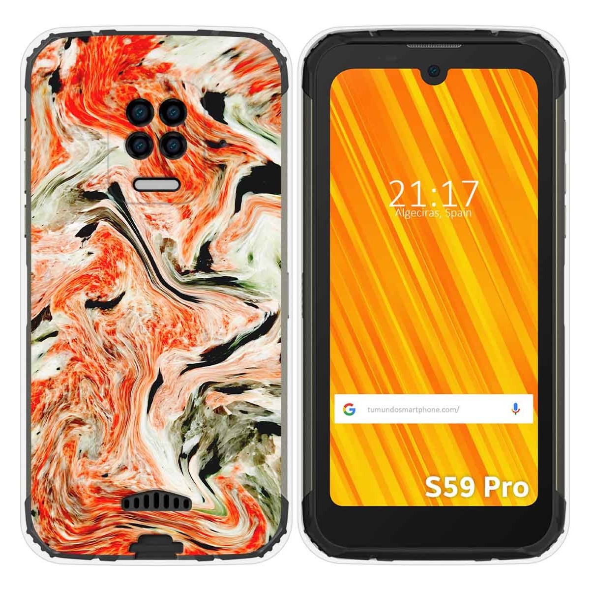 Funda Gel Tpu para Doogee S59 Pro diseño Mármol 12 Dibujos
