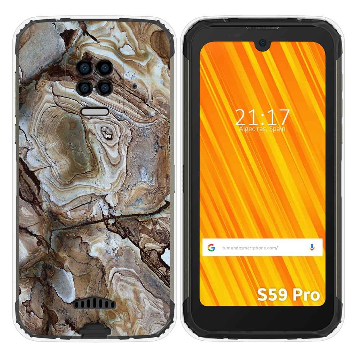 Funda Gel Tpu para Doogee S59 Pro diseño Mármol 14 Dibujos