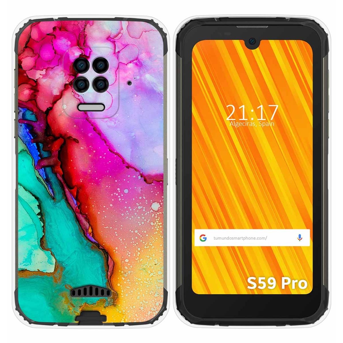 Funda Gel Tpu para Doogee S59 Pro diseño Mármol 15 Dibujos