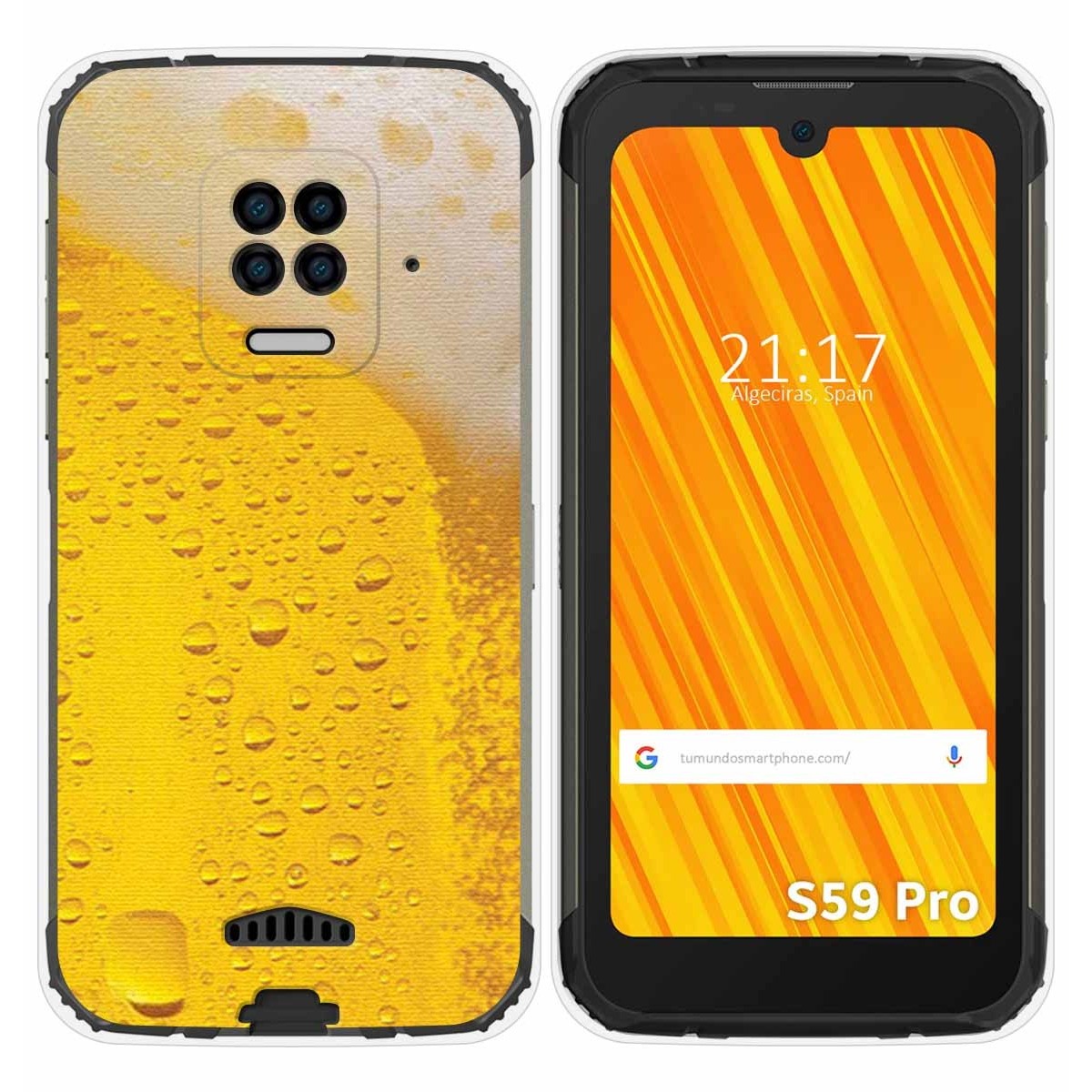 Funda Gel Tpu para Doogee S59 Pro diseño Cerveza Dibujos