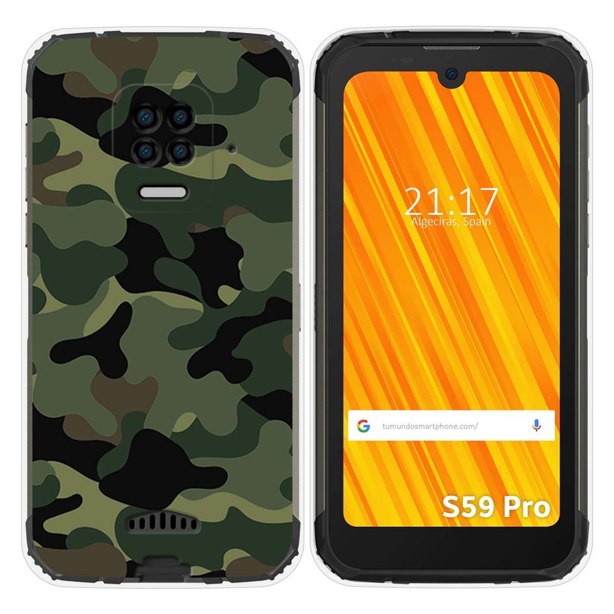 Funda Gel Tpu para Doogee S59 Pro diseño Camuflaje Dibujos