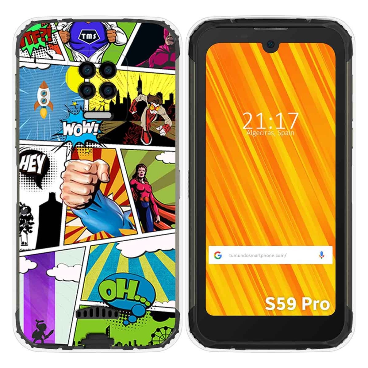 Funda Gel Tpu para Doogee S59 Pro diseño Comic Dibujos