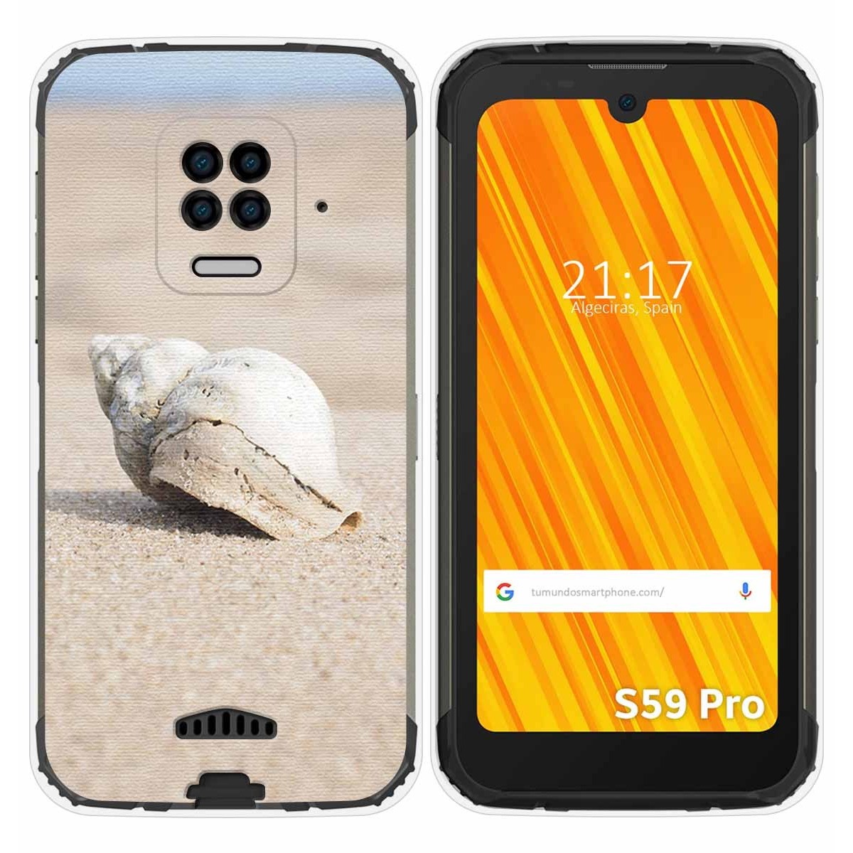 Funda Gel Tpu para Doogee S59 Pro diseño Concha Dibujos