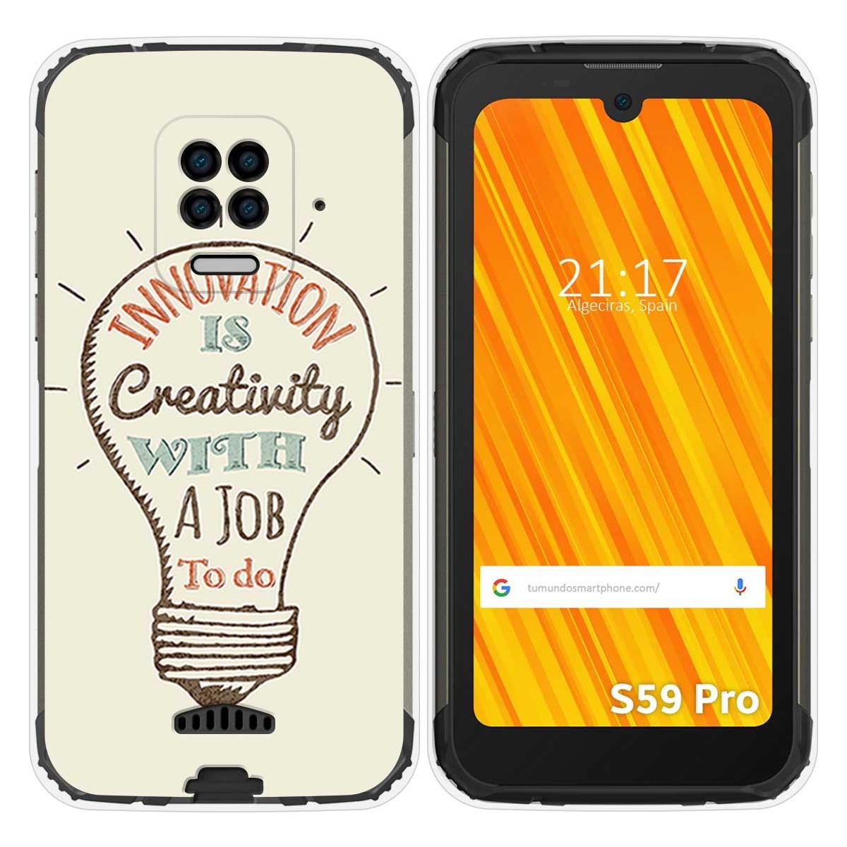 Funda Gel Tpu para Doogee S59 Pro diseño Creativity Dibujos
