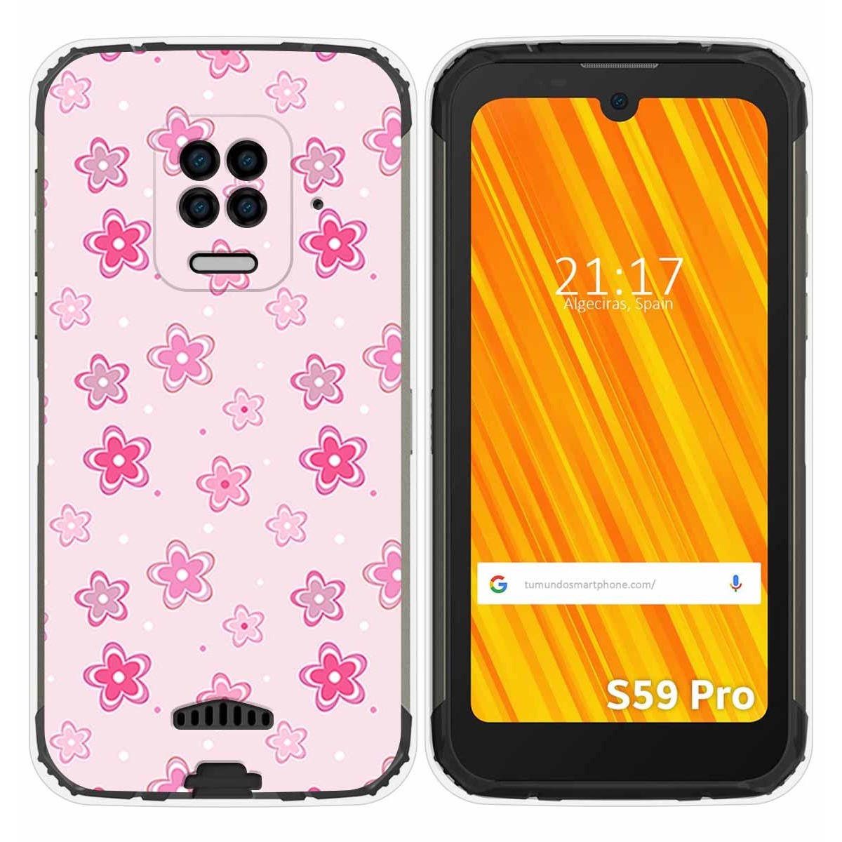Funda Gel Tpu para Doogee S59 Pro diseño Flores Dibujos