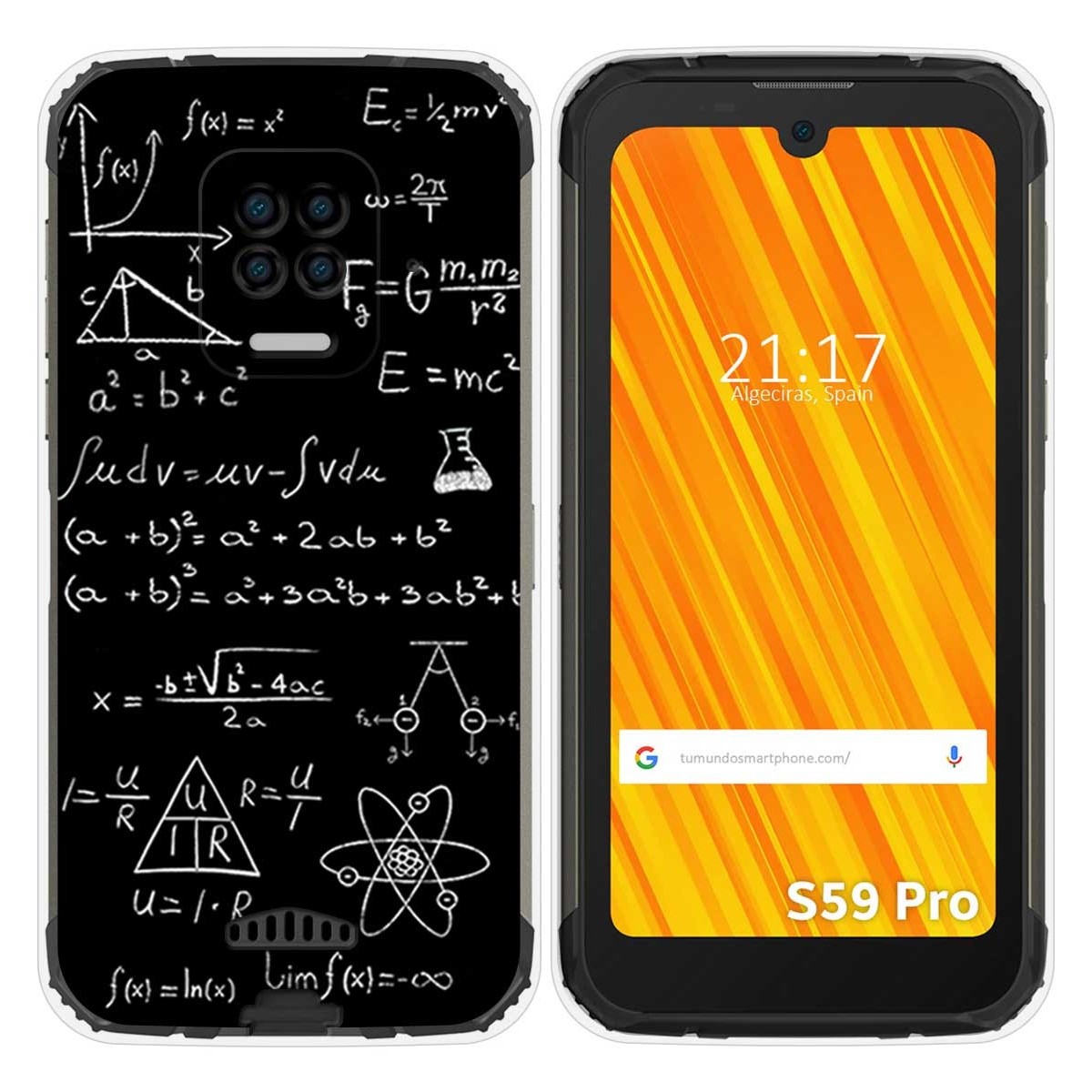 Funda Gel Tpu para Doogee S59 Pro diseño Formulas Dibujos