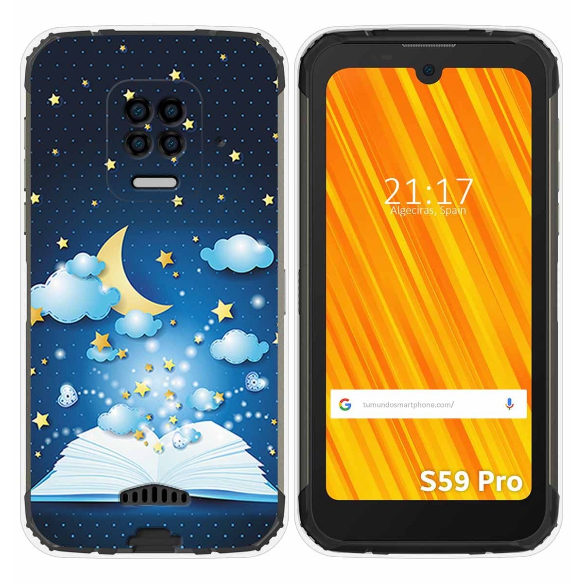 Funda Gel Tpu para Doogee S59 Pro diseño Libro Cuentos Dibujos