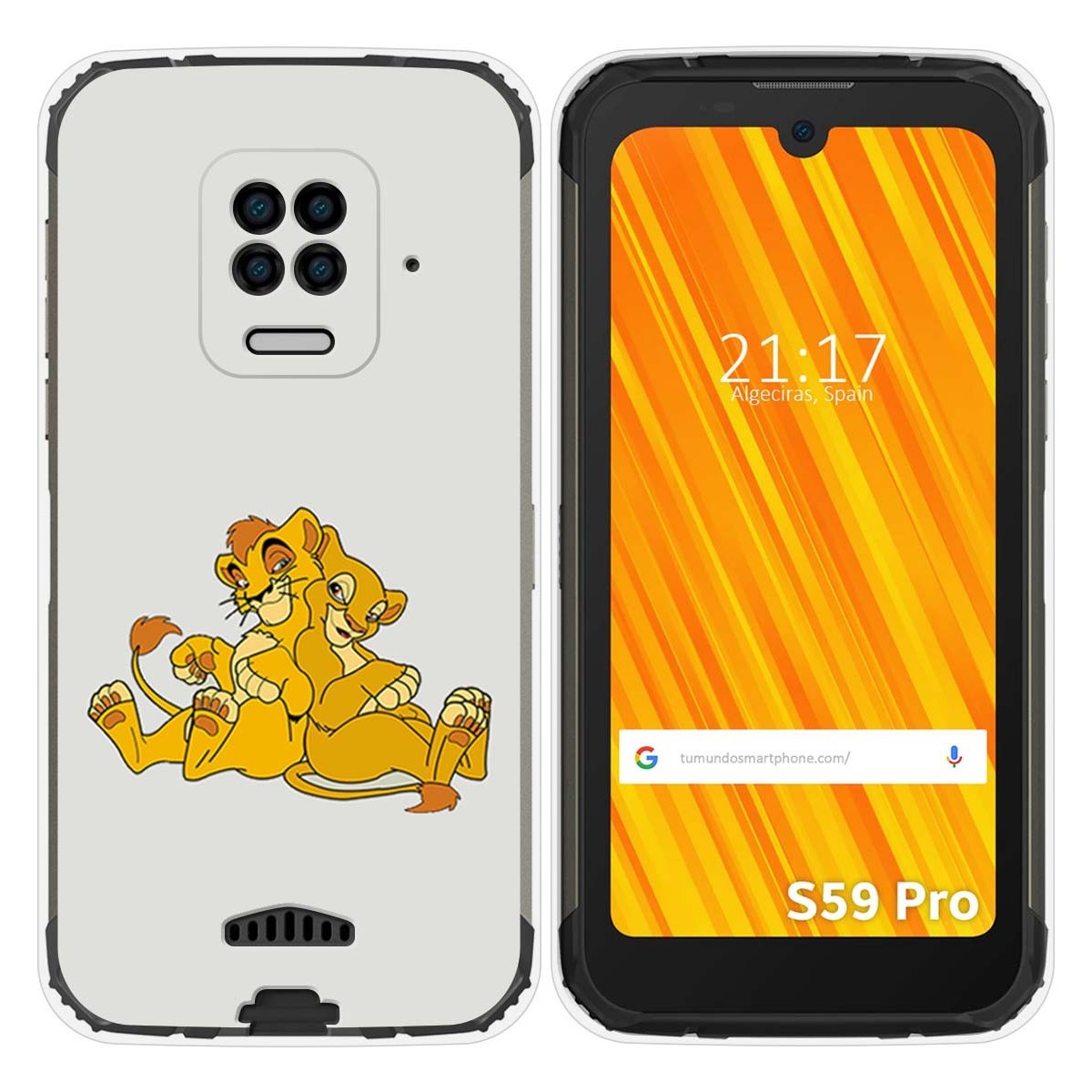 Funda Gel Tpu para Doogee S59 Pro diseño Leones Dibujos