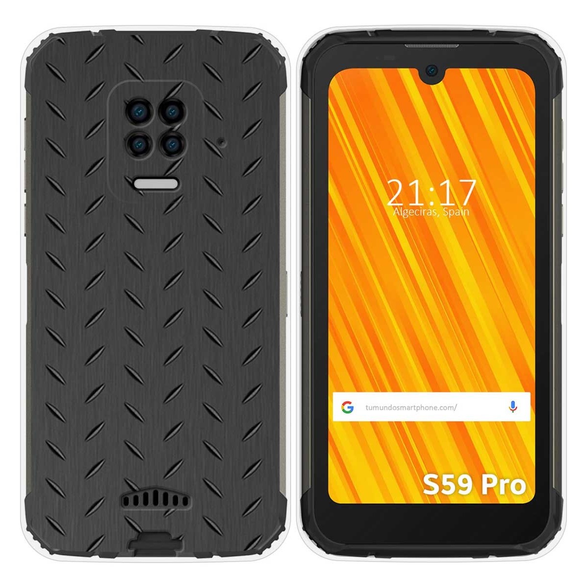 Funda Gel Tpu para Doogee S59 Pro diseño Metal Dibujos