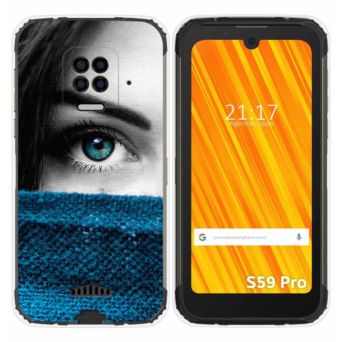 Funda Gel Tpu para Doogee S59 Pro diseño Ojo Dibujos
