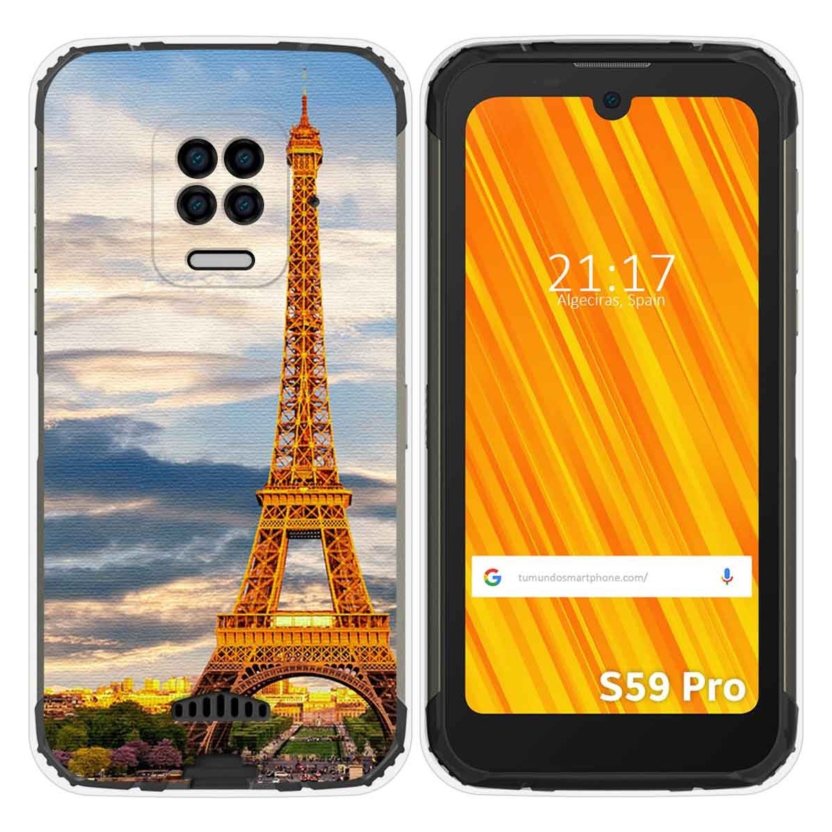 Funda Gel Tpu para Doogee S59 Pro diseño Paris Dibujos