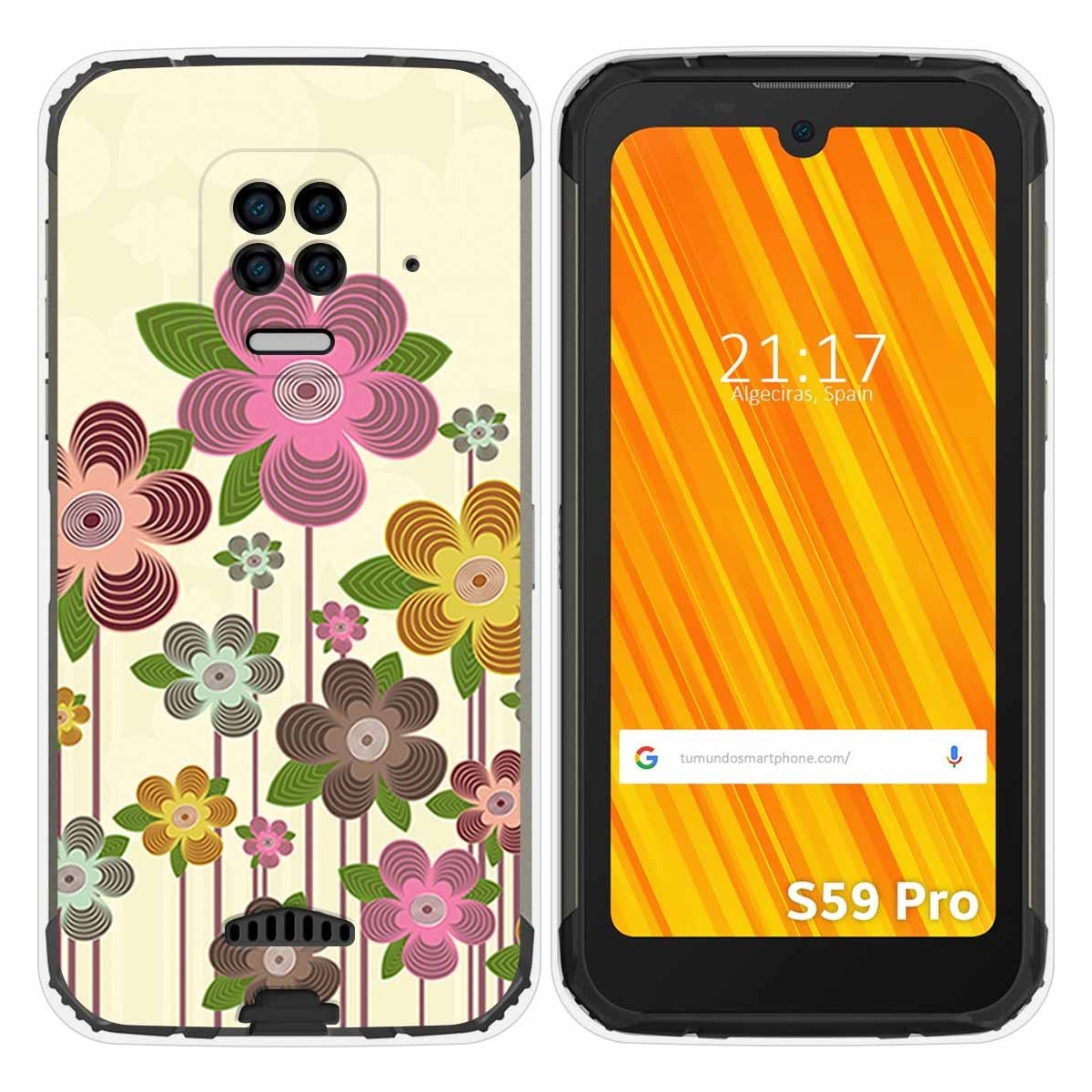 Funda Gel Tpu para Doogee S59 Pro diseño Primavera En Flor Dibujos