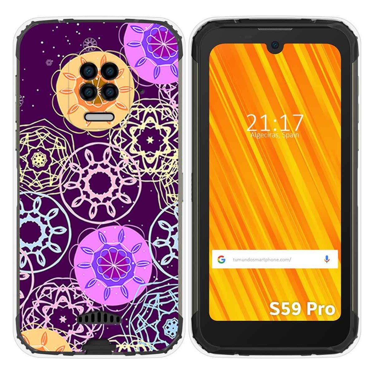 Funda Gel Tpu para Doogee S59 Pro diseño Radial Dibujos
