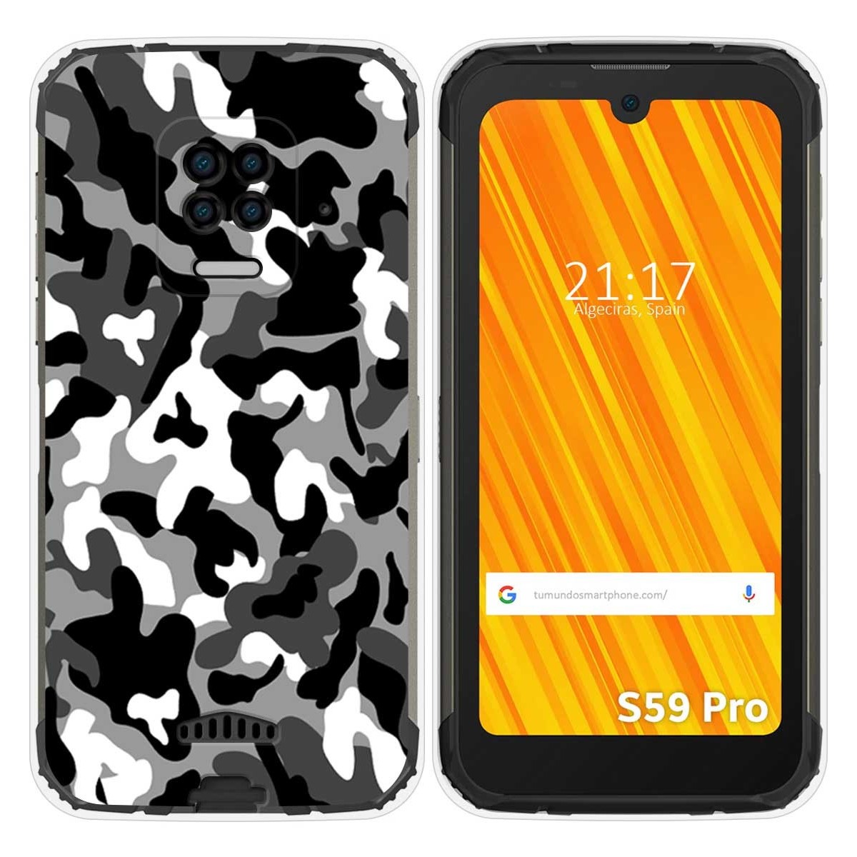 Funda Gel Tpu para Doogee S59 Pro diseño Snow Camuflaje Dibujos