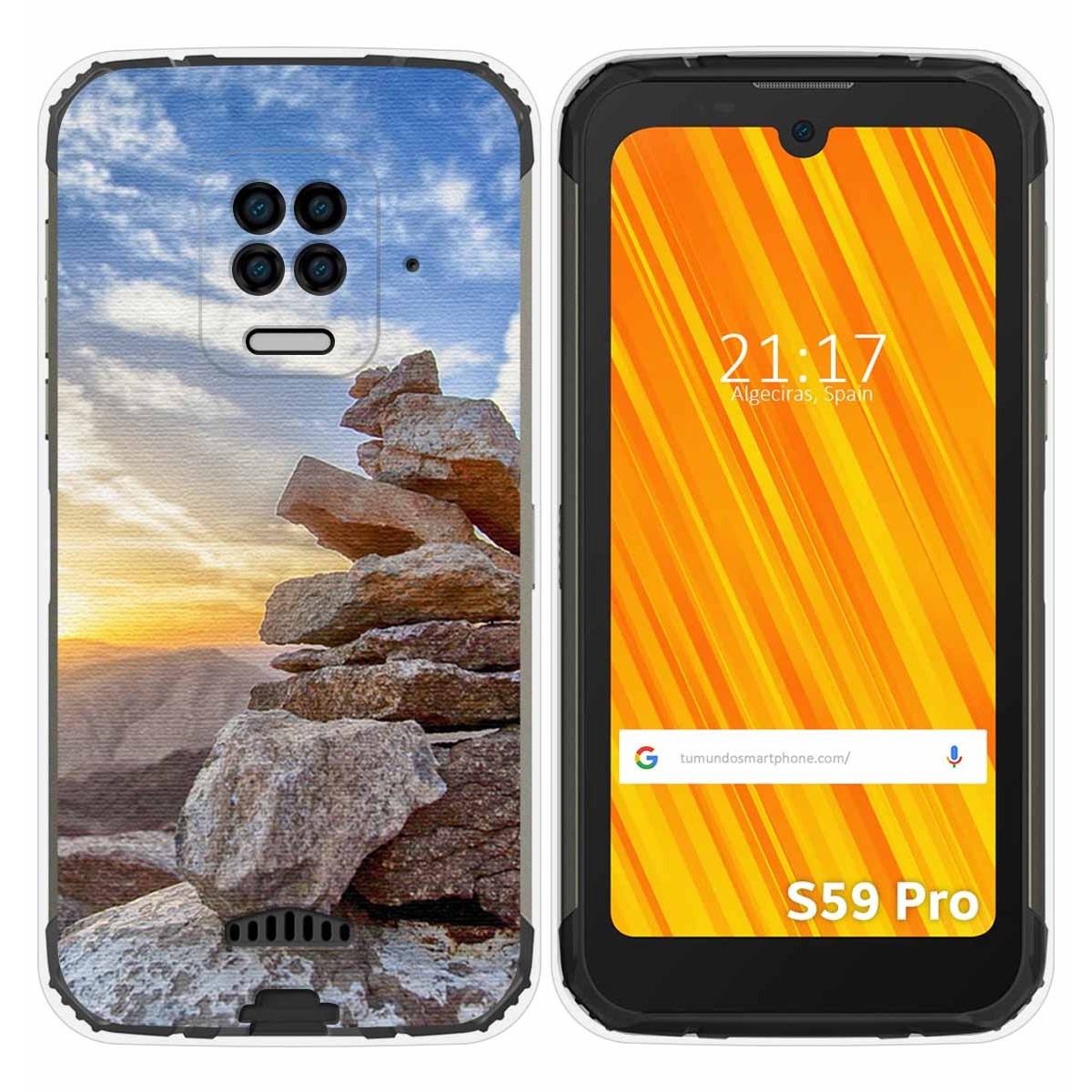Funda Gel Tpu para Doogee S59 Pro diseño Sunset Dibujos