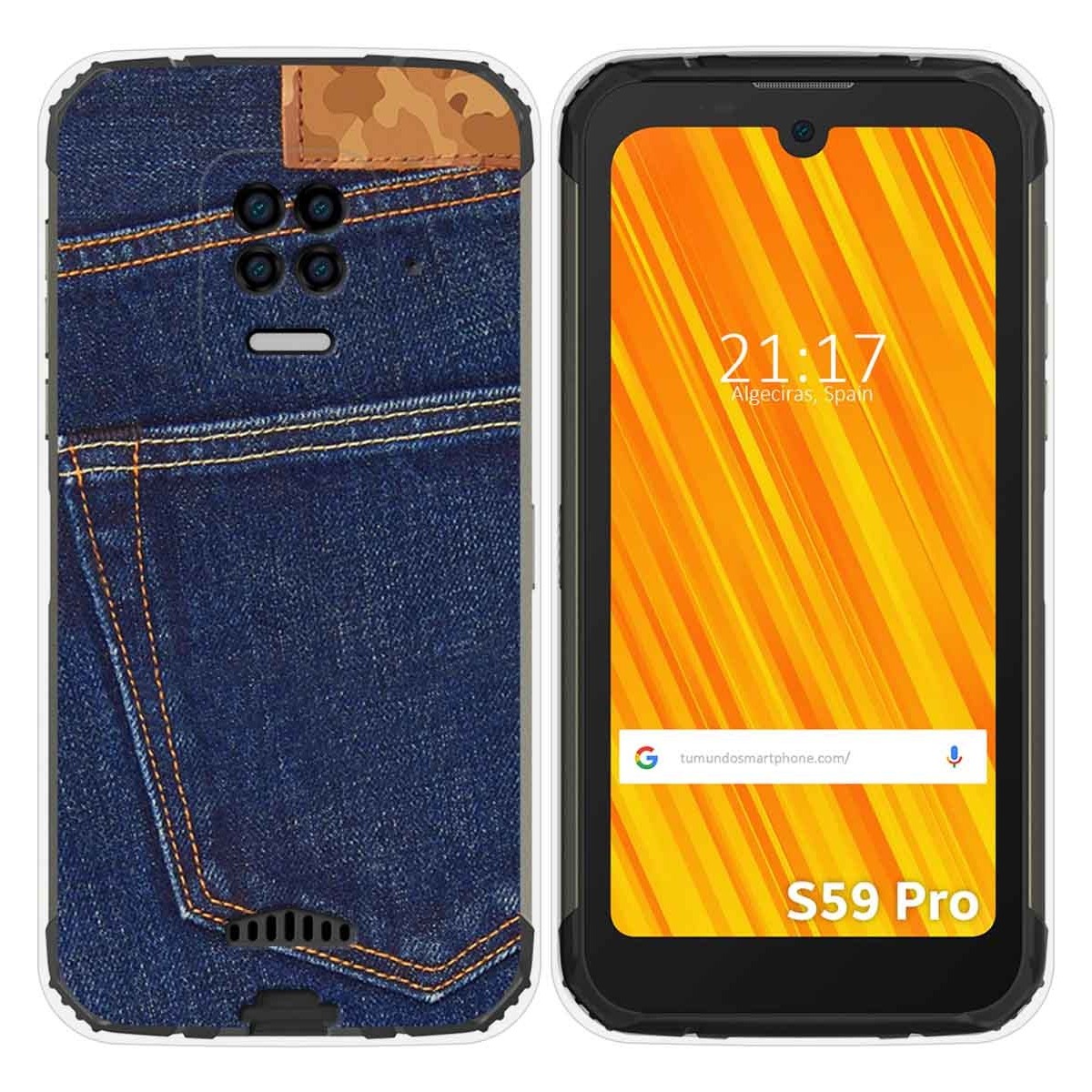 Funda Gel Tpu para Doogee S59 Pro diseño Vaquero Dibujos