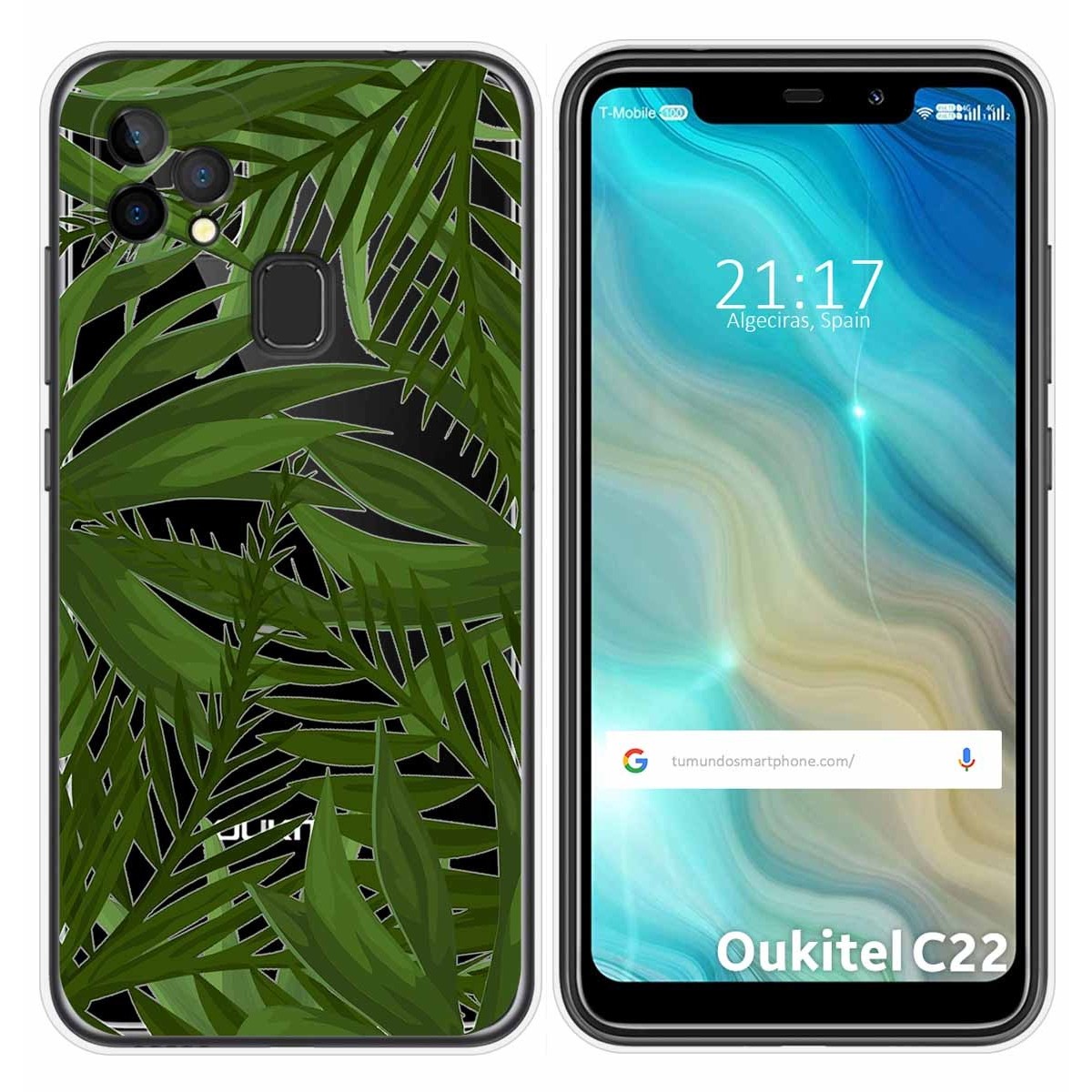 Funda Gel Transparente para Oukitel C22 diseño Jungla Dibujos