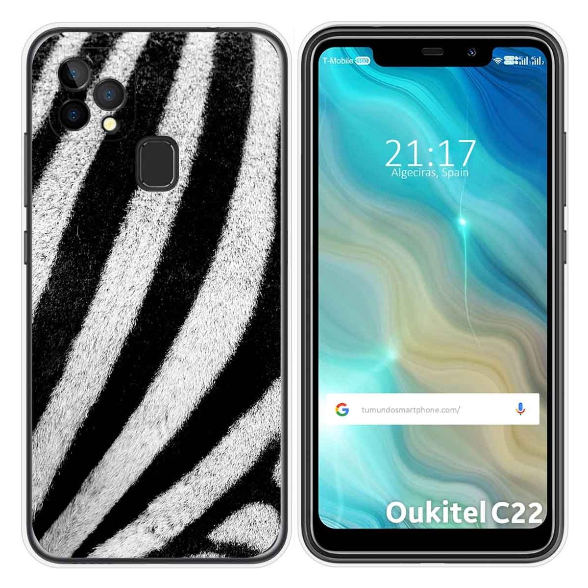 Funda Gel Tpu para Oukitel C22 diseño Animal 02 Dibujos