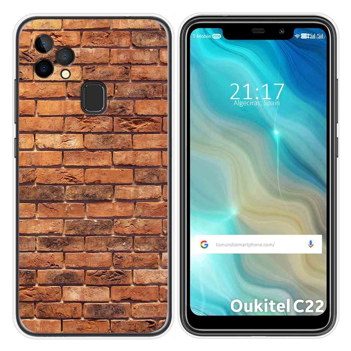 Funda Gel Tpu para Oukitel C22 diseño Ladrillo 04 Dibujos