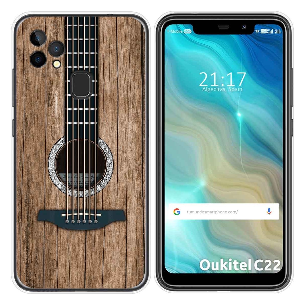 Funda Gel Tpu para Oukitel C22 diseño Madera 11 Dibujos