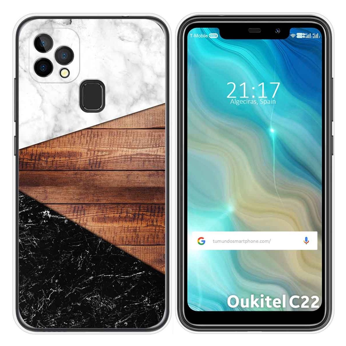 Funda Gel Tpu para Oukitel C22 diseño Mármol 11 Dibujos