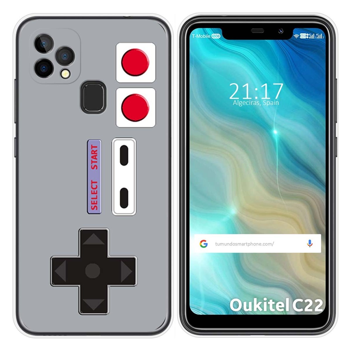 Funda Gel Tpu para Oukitel C22 diseño Consola Dibujos