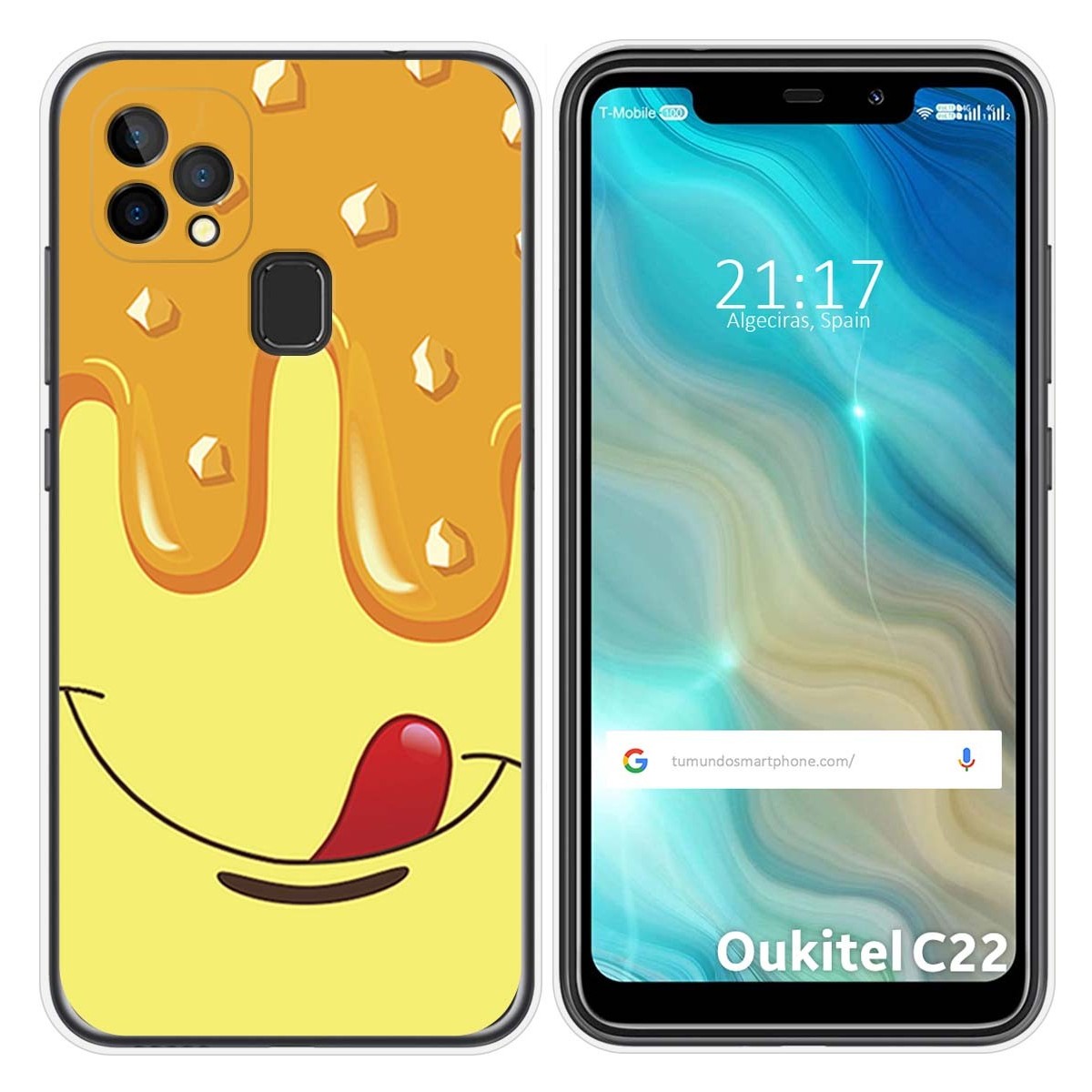 Funda Gel Tpu para Oukitel C22 diseño Helado Vainilla Dibujos