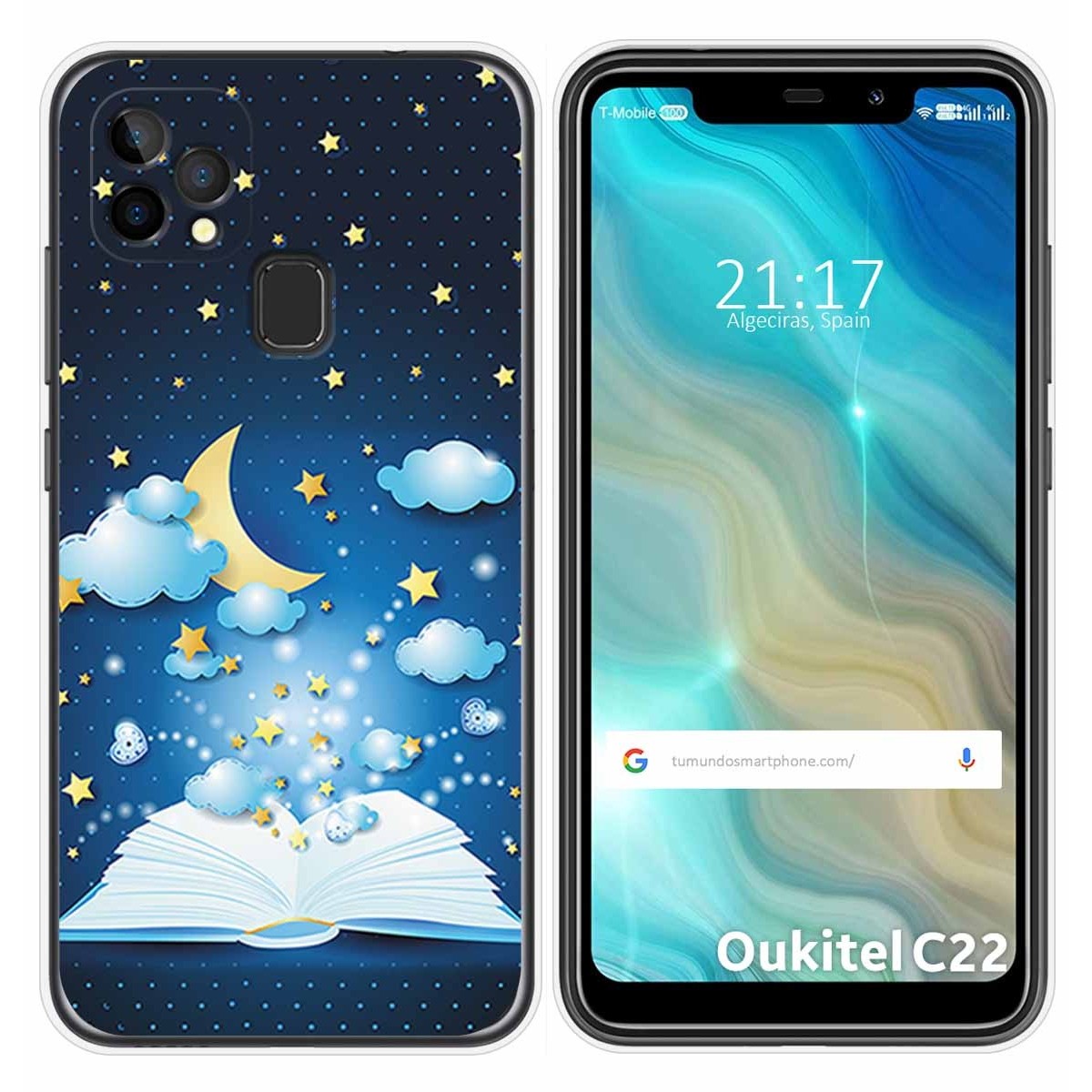 Funda Gel Tpu para Oukitel C22 diseño Libro Cuentos Dibujos
