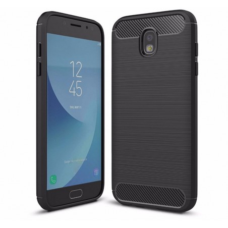 Funda Gel Tpu Tipo Carbon Negra para Samsung Galaxy J5 (2017)