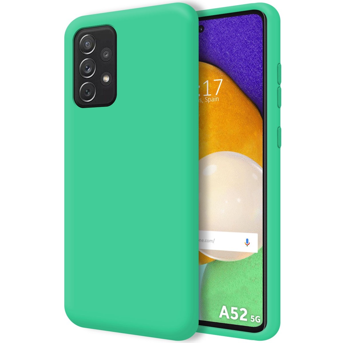 Funda Silicona Líquida Ultra Suave para Samsung Galaxy A52 / A52 5G / A52s 5G Color Verde