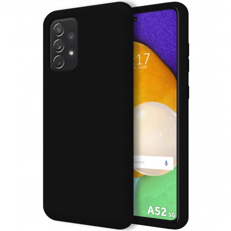 Funda Silicona Líquida Ultra Suave para Samsung Galaxy A52 / A52 5G / A52s 5G Color Negra