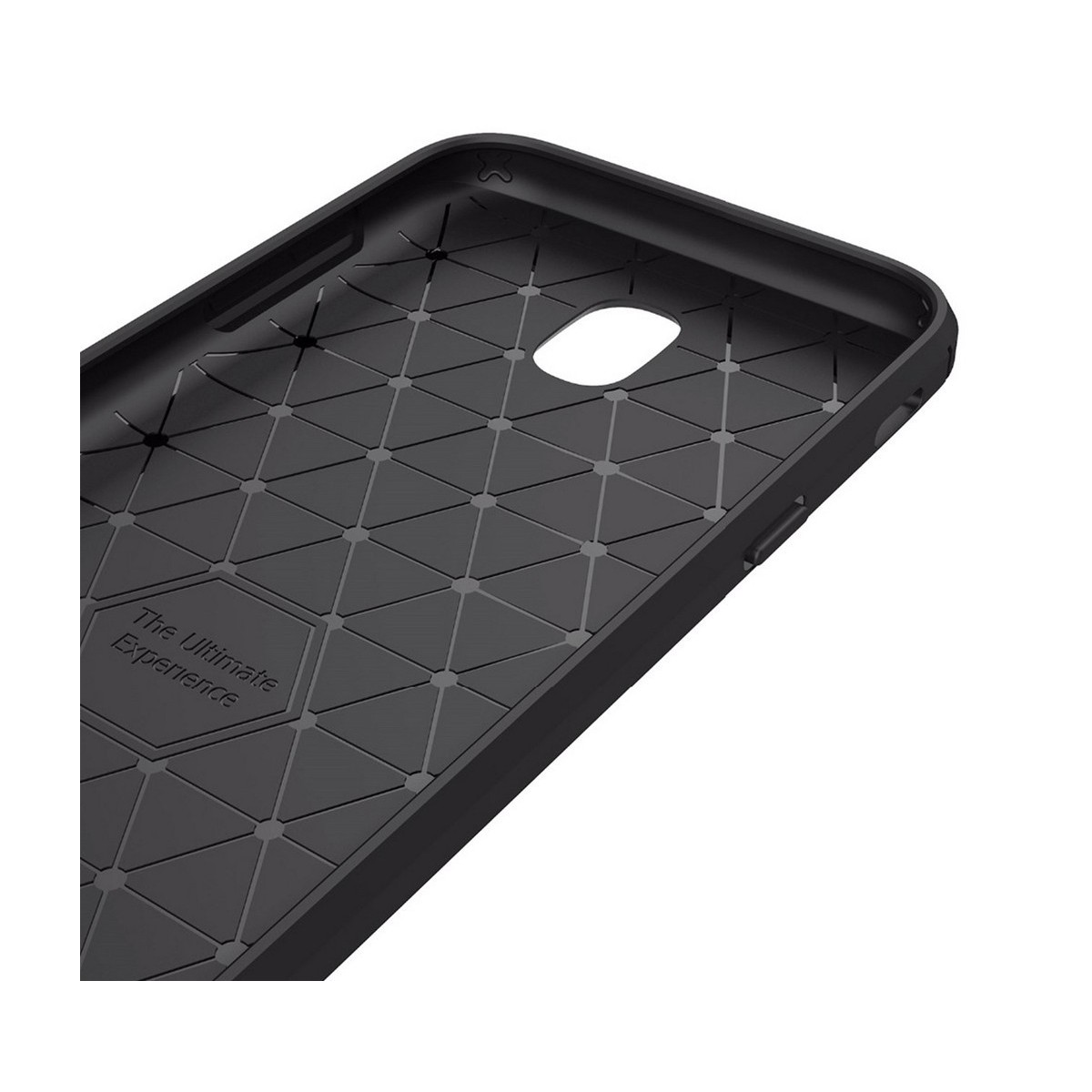 Funda Gel Tpu Tipo Carbon Negra para Samsung Galaxy J5 (2017)